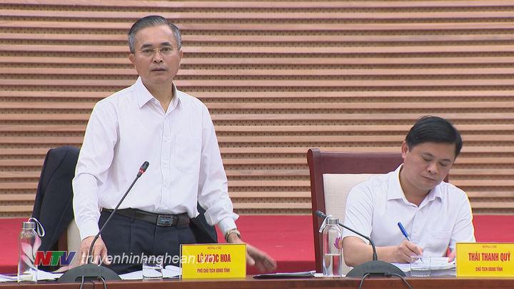 Phó PG88 go Bắn cá UBND tỉnh Lê Ngọc Hoa phát biểu tại phiên họp.