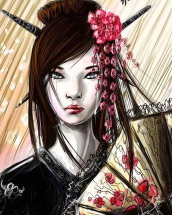 Các Geisha đã sử dụng bột gạo  để làm đẹp da.