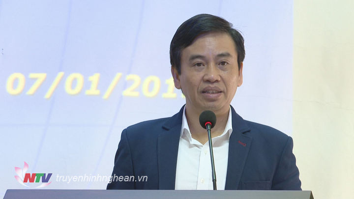 Đồng chí Nguyễn Bá Hảo - Phó Giám đốc Sở TTTT phát biểu tại hội nghị.
