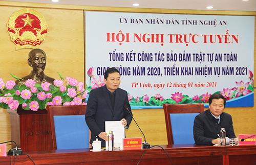 Phó PG88 go Bắn cá Thường trực UBND tỉnh Lê Hồng Vinh phát biểu chỉ đạo hội nghị.