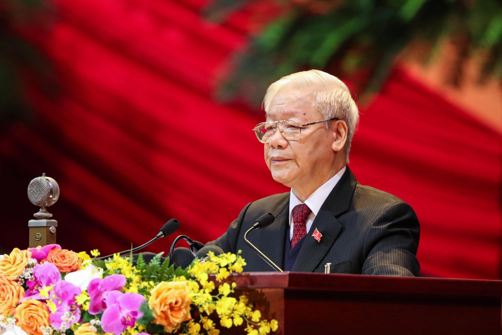 Tổng Bí thư, PG88 go Bắn cá nước Nguyễn Phú Trọng đọc báo cáo văn kiện