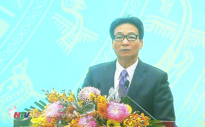 Phó Thủ tướng Vũ Đức Đam phát biểu kết luận tại hội nghị.