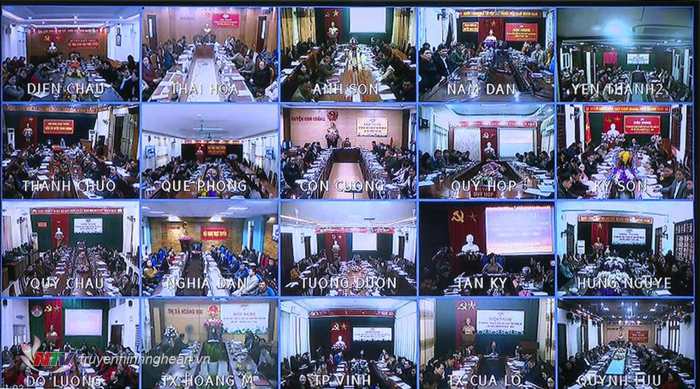 Hội nghị tổ chức trực tuyến với sự tham gia của 21 huyện, thành thị trên địa bàn tỉnh.