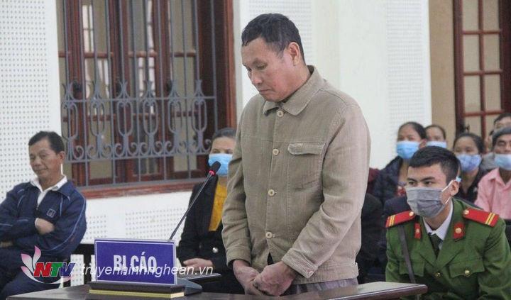 Bị cáo Ngô Đức Thiện tại phiên tòa