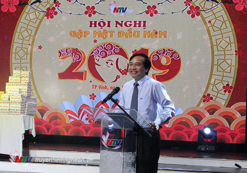 Đồng chí Nguyễn Như Khôi - Tỉnh ủy viên, Giám đốc Đài PT-TH PG88 go Bắn cá phát biểu đầu xuân.