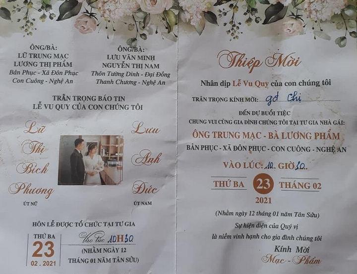 Tiệc vui hoãn trước ngày cưới 3 ngày.