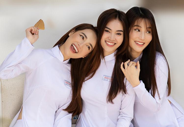 Từ trái qua: Nhã Phương, Lan Ngọc, Diễm My 9x trong phim 1990. Ảnh: ABC Pictures