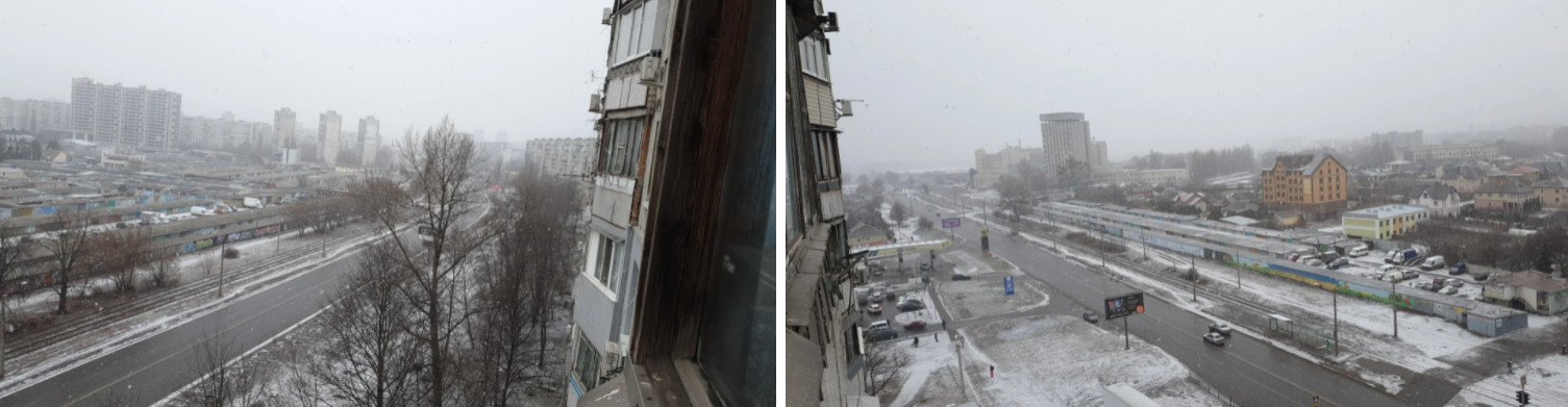Thành phố Kharkiv sáng 25/2, đường phố vẫn vắng người qua lại.