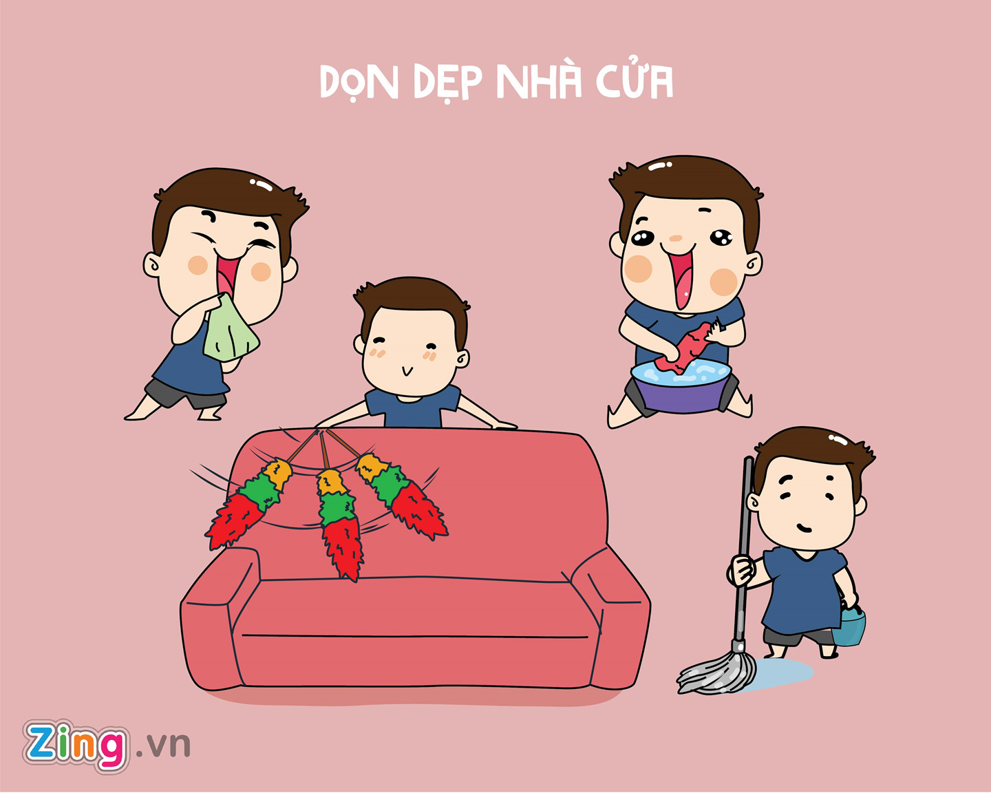 Một ngôi nhà sạch sẽ, gọn gàng, quần áo đã được giặt, bát đã được rửa, cơm đã nấu xong hẳn sẽ là món quà khiến bất cứ người vợ nào cũng phải cảm động khi trở về nhà sau một ngày làm việc vất vả.