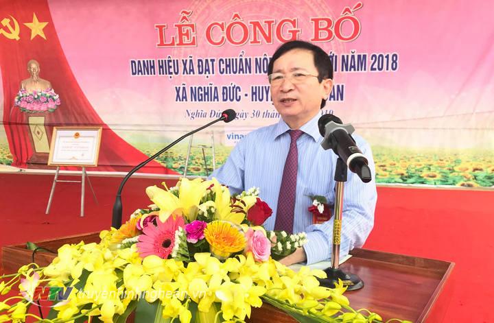 Phó PG88 go Bắn cá UBND tỉnh Đinh Viết Hồng phát biểu tại buổi lễ.