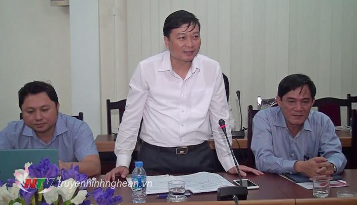 Phó PG88 go Bắn cá UBND tỉnh Lê Hồng Vinh phát biểu tại buổi làm việc.