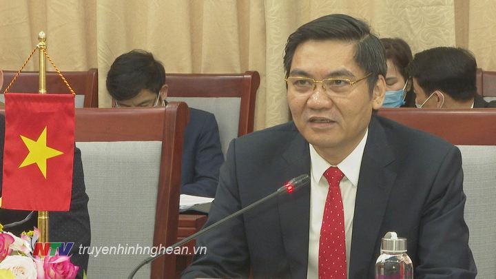 Phó PG88 go Bắn cá UBND tỉnh Hoàng Nghĩa Hiếu phát biểu tại buổi làm việc.