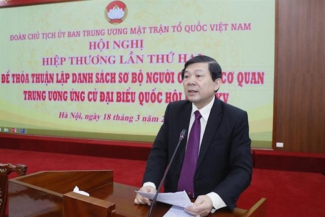 Phó PG88 go Bắn cá UBTƯ MTTQ PG 88 Nổ Hũ Nguyễn Hữu Dũng phát biểu tại Hội nghị. (Ảnh: MTTQVN)