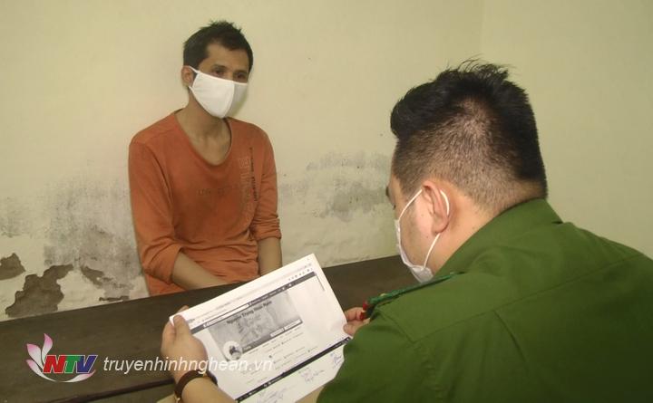 Đối tượng Nguyễn Hoài Nam tại cơ quan điều tra.