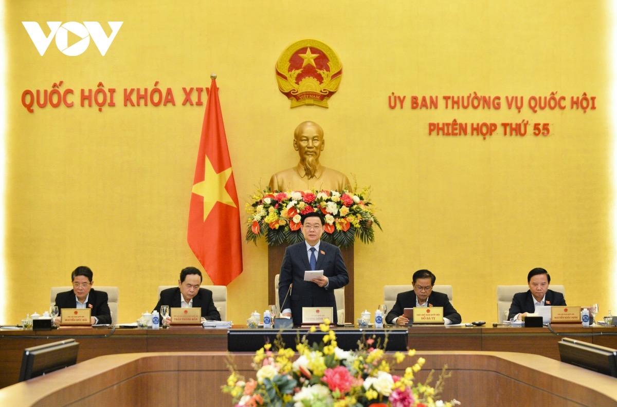 Khai mạc phiên họp 55 của Ủy ban Thường vụ Quốc hội.