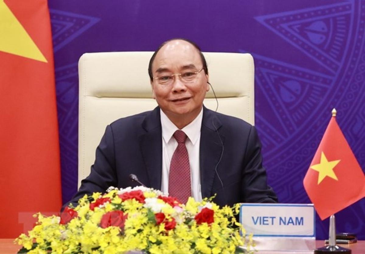 PG88 go Bắn cá nước Nguyễn Xuân Phúc tại điểm cầu Hà Nội. (Ảnh: TTXVN)