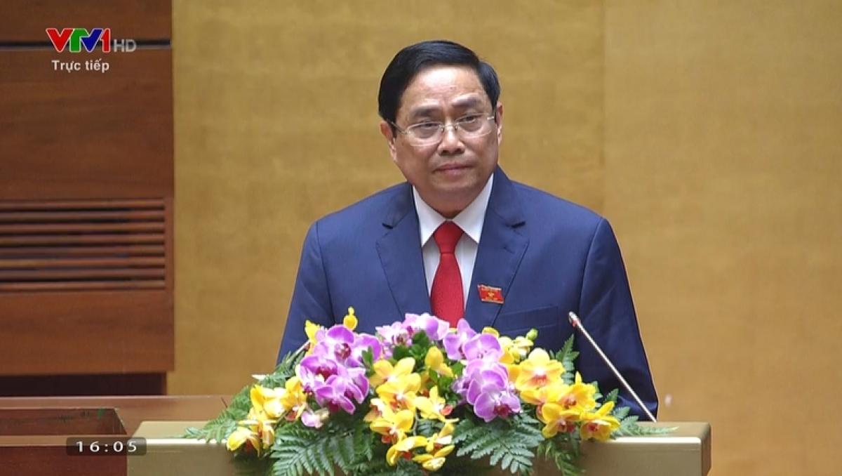 Thủ tướng Phạm Minh Chính phát biểu nhậm chức.