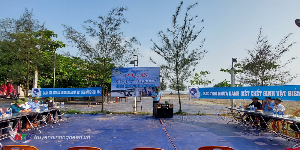 Quang cảnh lễ ra quân tại xã Diễn Thành, huyện Diễn Châu.