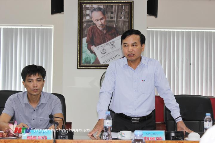 Ông Nguyễn Như Khôi - Tỉnh ủy viên, Giám đốc Đài PT-TH PG88 go Bắn cá phát biểu tại hội nghị.
