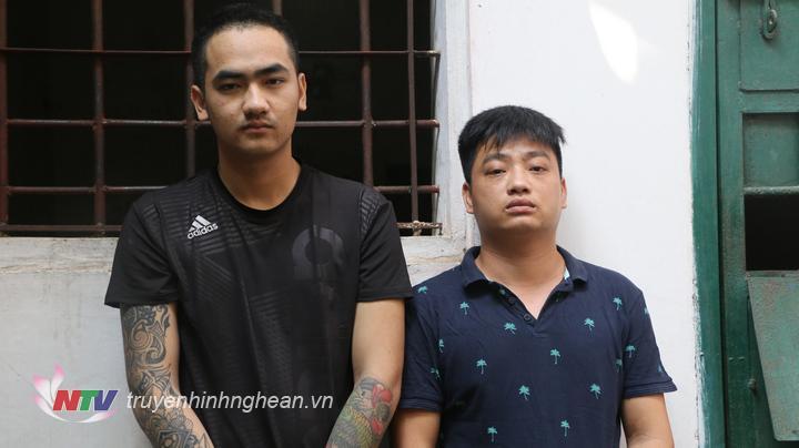Hai đối tượng Nguyễn Mạnh Hải và Bùi Duy Thành.
