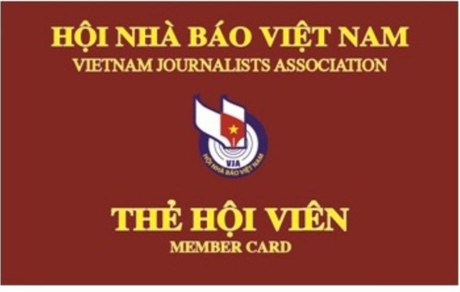 Mẫu thẻ hội viên Hội nhà báo PG 88 Nổ Hũ giai đoạn 2016-2021.