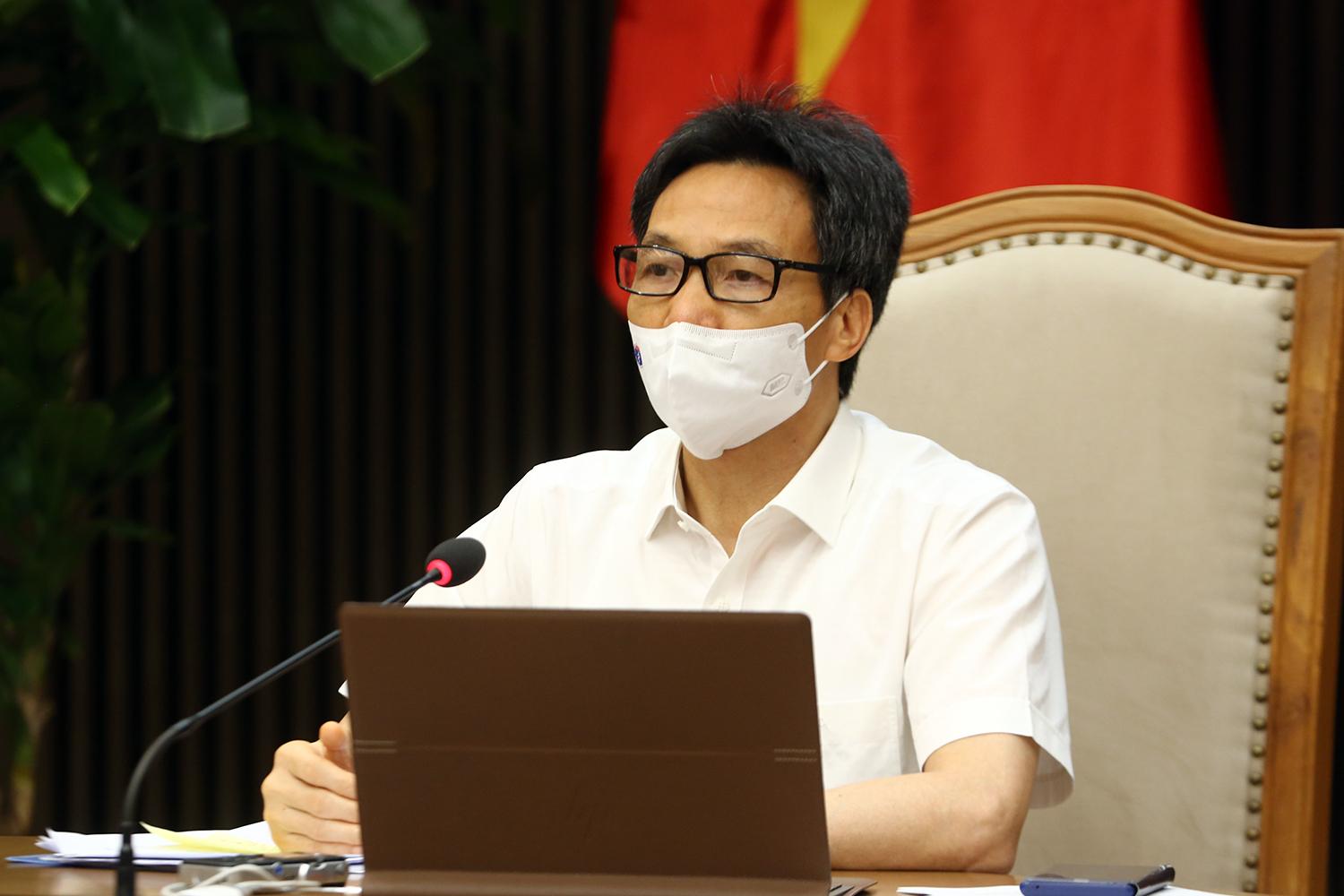 Phó Thủ tướng Vũ Đức Đam mong muốn các tỉnh Bắc Ninh, Bắc Giang phát huy tinh thần sáng tạo, trách nhiệm trong triển khai công tác cách ly, xét nghiệm, điều trị.