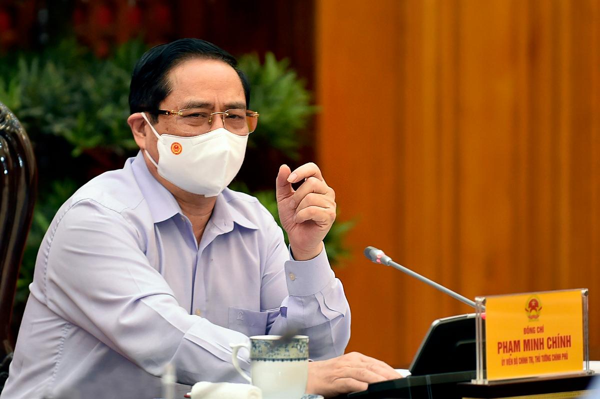 Thủ tướng Chính phủ Phạm Minh Chính phát biểu tại cuộc làm việc. Thủ tướng yêu cầu, Bộ cần tập trung xây dựng chiến lược phát triển các ngành, lĩnh vực; đi kèm cơ chế, chính sách phù hợp, hiệu quả và nguồn lực thực hiện