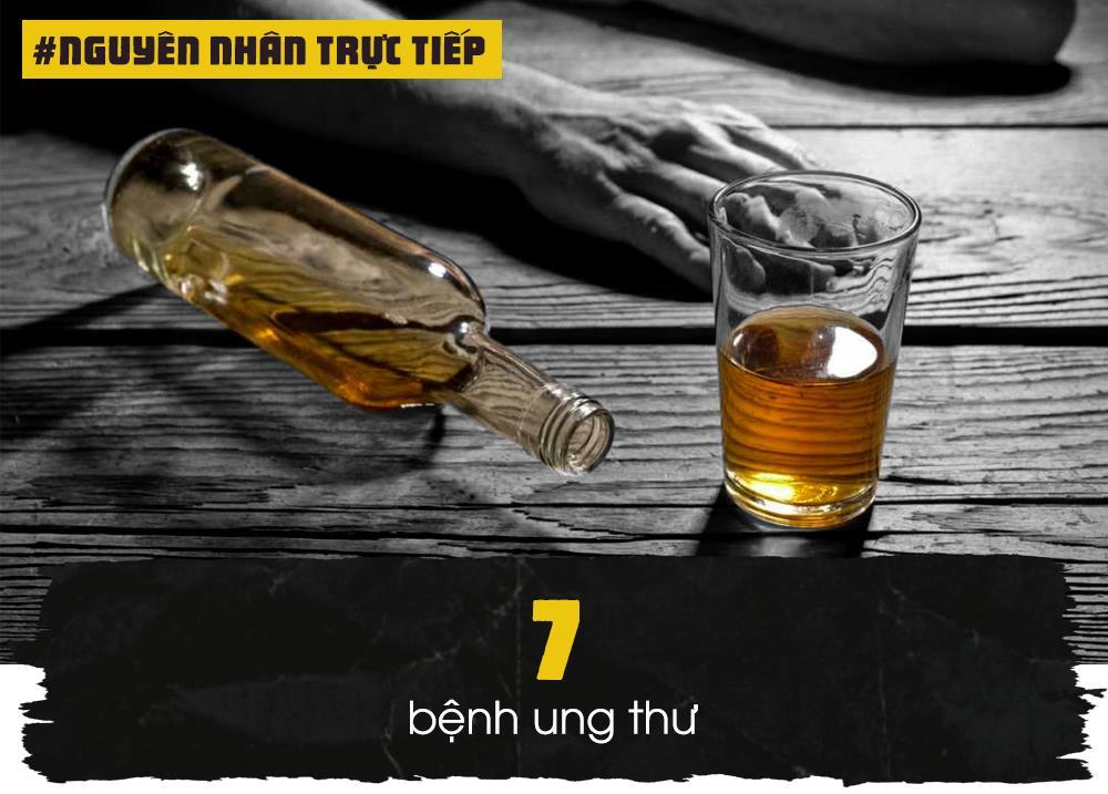 Bác sĩ Trần Quốc Bảo cho hay sử dụng rượu bia là nguyên nhân trực tiếp của ít nhất 30 bệnh. Kết luận của Tổ chức Nghiên cứu Ung thư quốc tế (IARC) cũng cho thấy rượu bia gây 7 loại ung thư như khoang miệng, thanh quản, thực quản, đại trực tràng, gan và ung thư vú ở phụ nữ. Tiêu thụ rượu bia ở mức độ nào cũng có nguy cơ ung thư.