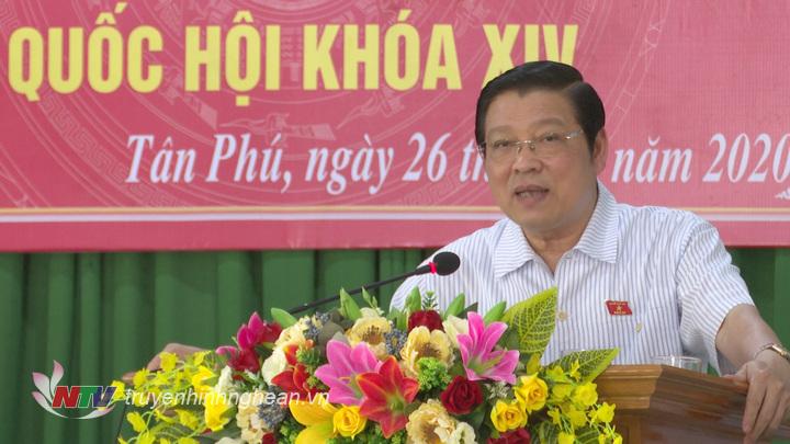 Trưởng Ban Nội chính TW Phan Đình Trạc giải trình ý kiến, kiến nghị của cử tri.