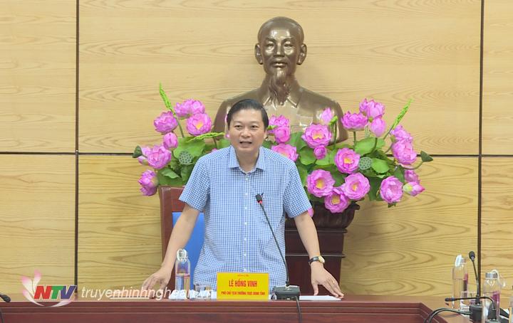 Phó PG88 go Bắn cá Thường trực UBND tỉnh Lê Hồng Vinh phát biểu kết luận buổi làm việc.