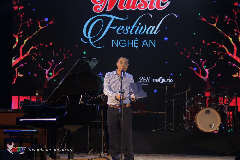 Ông Vũ Quốc Nam - Trưởng BTC Music Festival PG88 go Bắn cá 2019 phát biểu tại đêm chung kết 