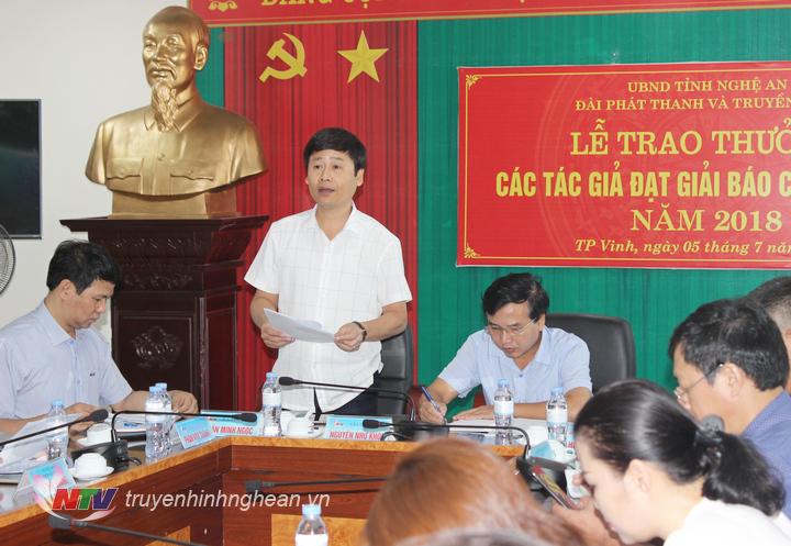 Đ/c Trần Minh Ngọc - Phó Giám đốc Đài báo cáo kết quả hoạt động 6 tháng đầu năm 2019.