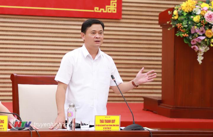 Bí thư Tỉnh uỷ Thái Thanh Quý