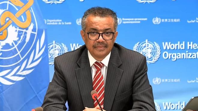 Tổng giám đốc WHO Tedros khóc trong khi kêu gọi đoàn kết quốc tế chống Covid-19. Ảnh: WHO.