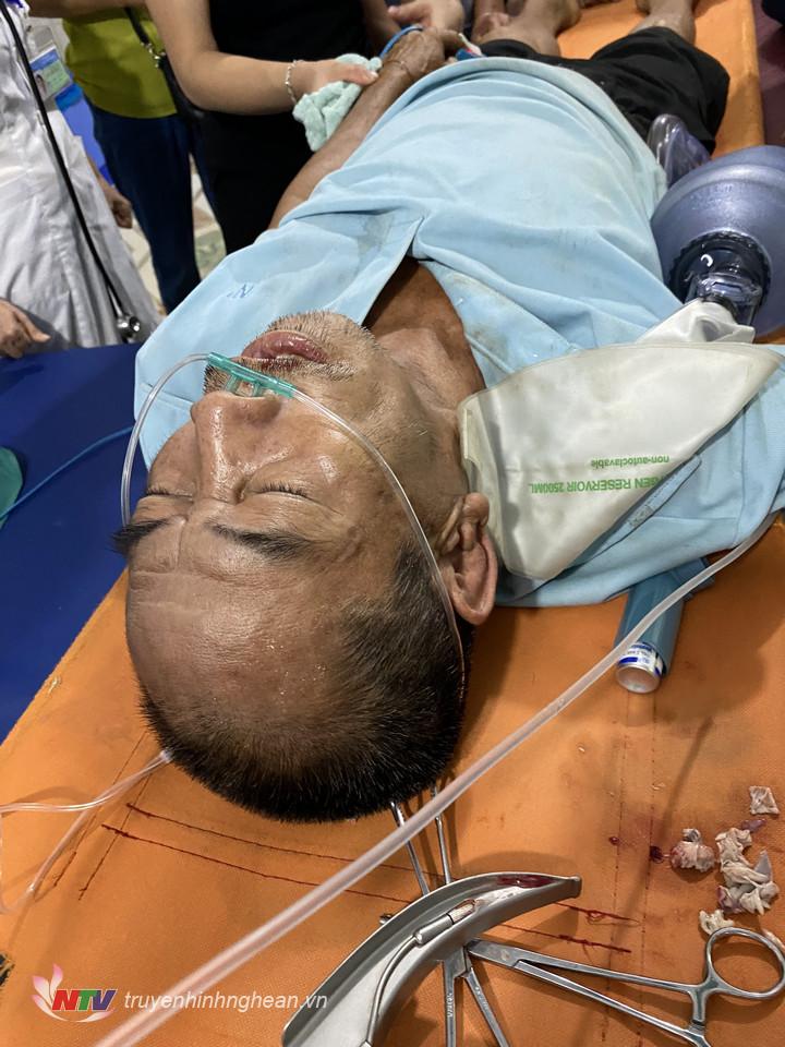Bệnh nhân sau khi được cấp cứu lấy dị vật.