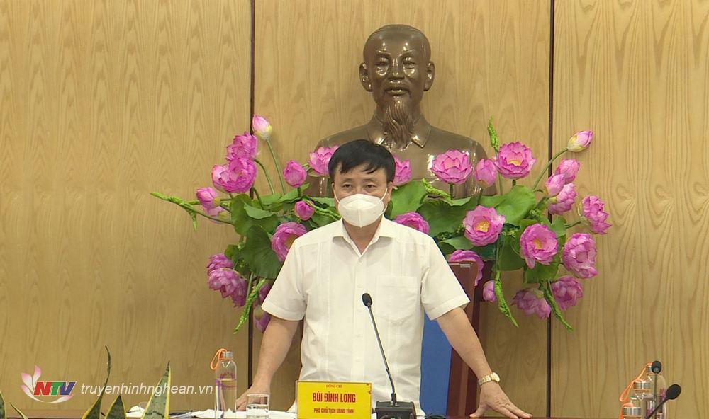 Phó PG88 go Bắn cá UBND tỉnh Bùi Đình Long phát biểu tại cuộc họp.