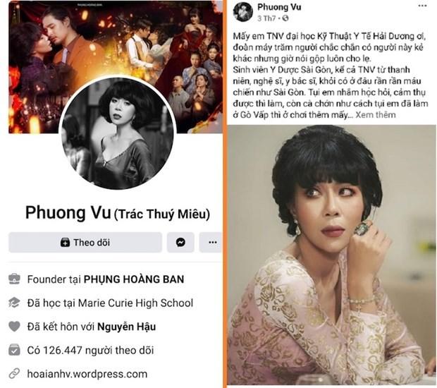 Bài viết gây mâu thuẫn trên trang facebook cá nhân của MC Trác Thúy Miêu. (Nguồn: Facebook)