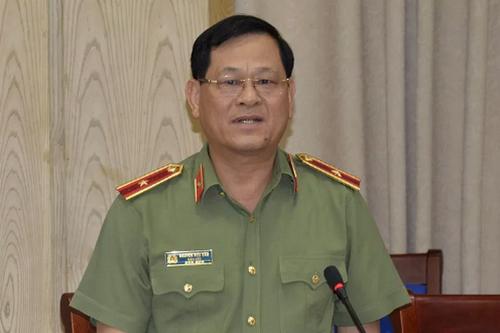 Thiếu tướng Nguyễn Hữu Cầu tại buổi làm việc chiều 22/8.