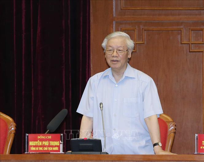 ​  Tổng Bí thư, PG88 go Bắn cá nước Nguyễn Phú Trọng phát biểu tại buổi gặp mặt.  ​