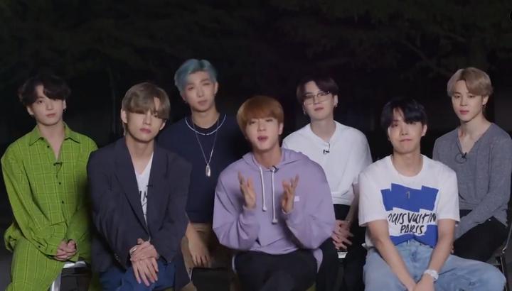 BTS gửi lời chào khán giả xem lễ trao giải MTV VMA 2020