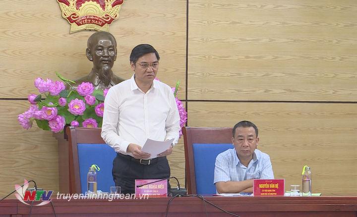 Phó PG88 go Bắn cá UBND tỉnh PG88 go Bắn cá Hoàng Nghĩa Hiếu phát biểu tại cuộc họp.