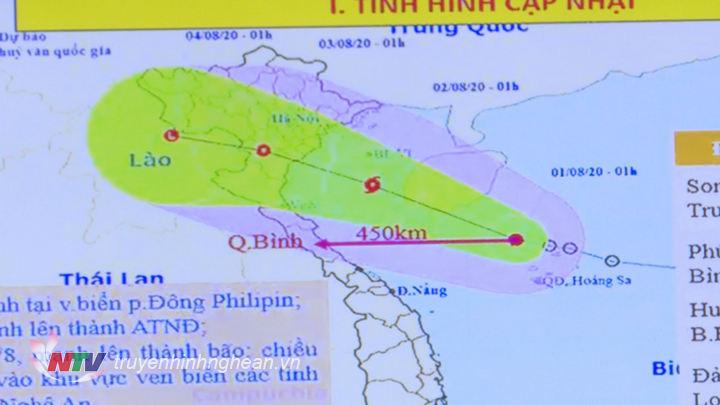 Hướng đi của áp thấp.
