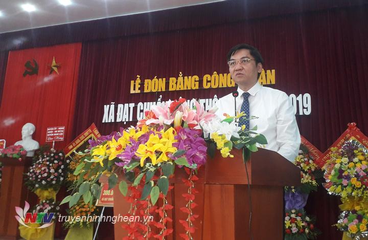 Phó PG88 go Bắn cá UBND tỉnh Hoàng Nghĩa Hiếu phát biểu tại buổi lễ.