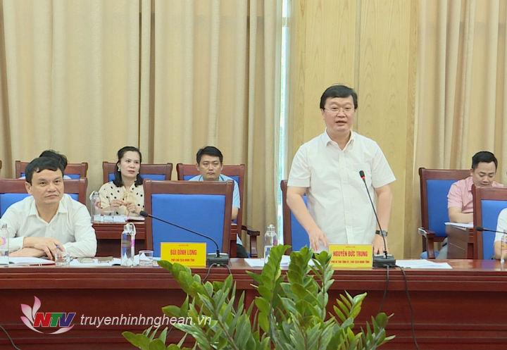 PG88 go Bắn cá UBND tỉnh Nguyễn Đức Trung phát biểu tại buổi làm việc.