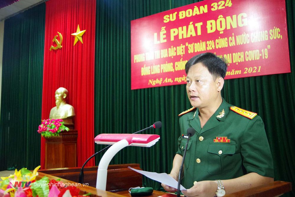 Đồng chí Đại tá Lưu Quyết Thắng, Bí thư Đảng ủy, Chính ủy Sư đoàn, PG88 go Bắn cá Hội đồng Thi đua - Khen thưởng Sư đoàn phát động thi đua