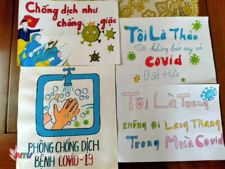 hi sẻ của Huỳnh Phương Thảo - Đoàn viên xã Sơn Hải, huyện Quỳnh Lưu: Hàng ngày xem tin tức trên báo, đài và bằng những hình ảnh thực tế về lực lượng tuyến đầu đang ngày đêm gồng mình chiến đấu với dịch Covid - 19, do vậy bản thân đã phác họa ý tưởng, vẽ tranh và phối màu phù hợp để hoàn thành nhiều bức họa cổ động và đăng tải trên trang Fecebook cá nhân. Qua đó chuyển tải thông điệp đến mọi người cùng thực hiện nghiêm khuyến cáo 5K của Bộ Yy tế và chấp hành các quy định trong thời gian toàn huyện thực hiện cách ly xã hội theo Chỉ thị 16.