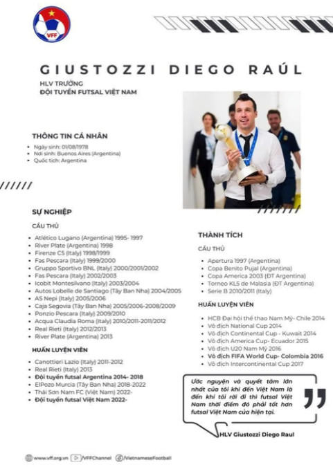 Thành tích của HLV Gustozzi Diego Raul