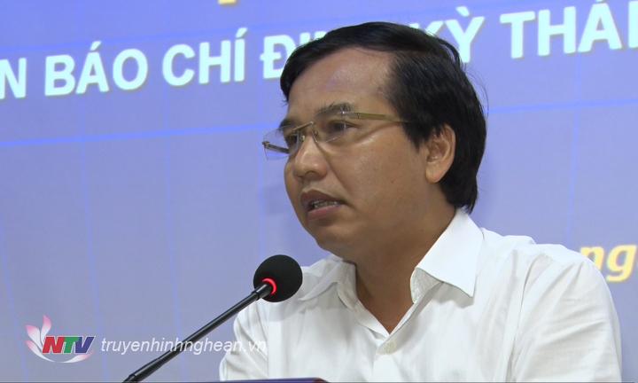 Đồng chí Nguyễn Như Khôi - Tỉnh ủy viên, Giám đốc Đài PT-TH PG88 go Bắn cá thông tin về tình hình triển khai chương trình nghệ thuật "Bến Thủy anh hùng" diễn ra vào ngày 8/9 tới đây.