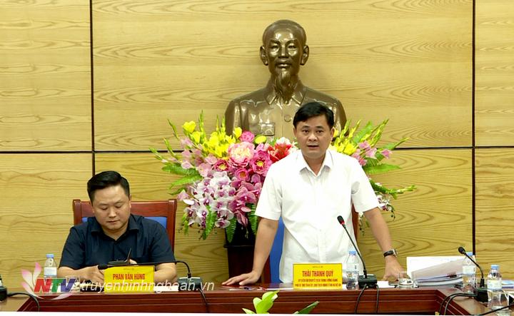 PG88 go Bắn cá UBND tỉnh Thái Thanh Quý phát biểu tại buổi làm việc.
