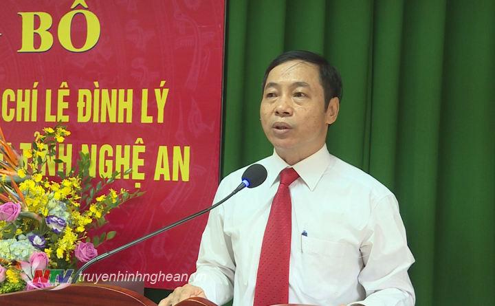 Tân Giám đốc Sở Nội vụ Lê Đình Lý phát biểu nhận nhiệm vụ.